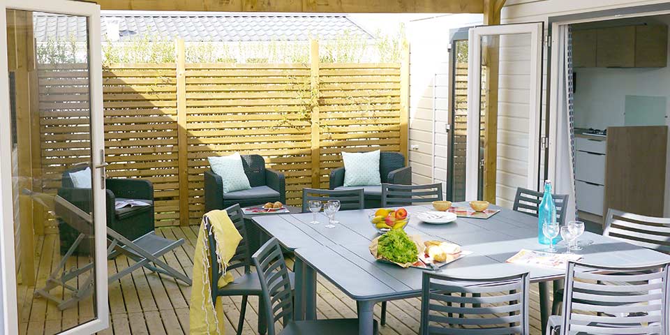 Type ARCHIPEL : stacaravan, 6/8 personen, 1+2 kamers, overdekt terras image 1